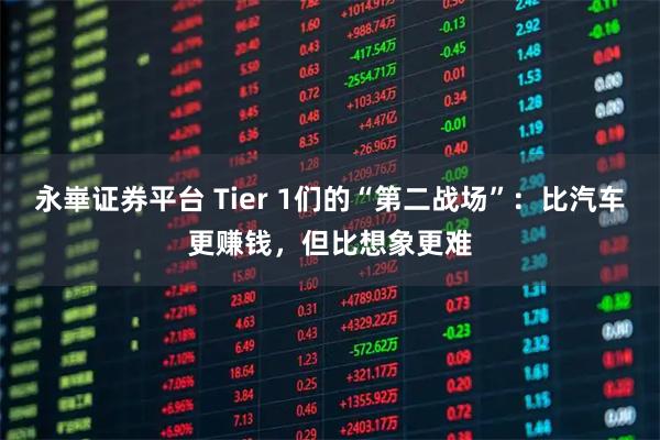 永崋证券平台 Tier 1们的“第二战场”：比汽车更赚钱，但比想象更难