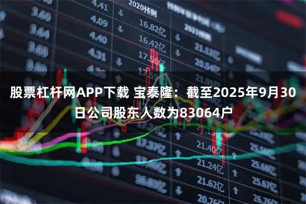 股票杠杆网APP下载 宝泰隆：截至2025年9月30日公司股东人数为83064户